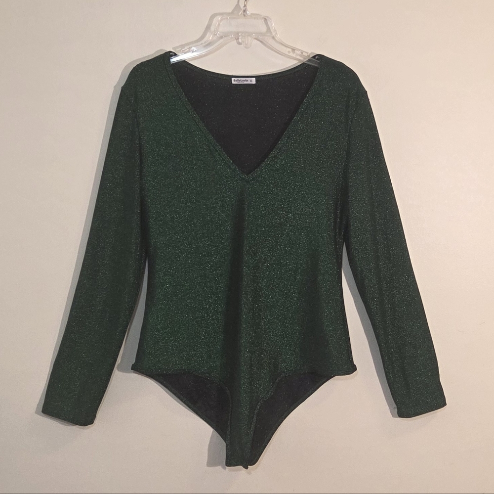 BelleLovin Glitter Long Sleeve Bodysuit